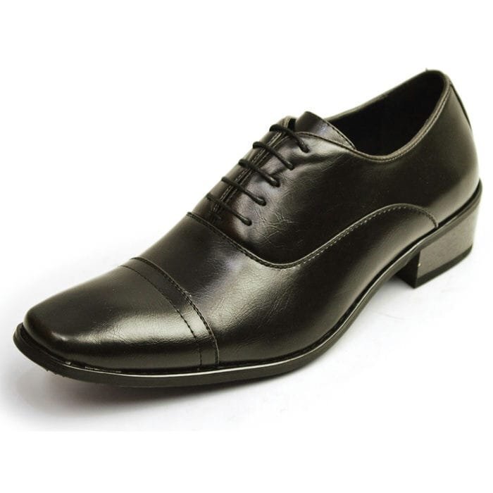 新品■25.5cm ビジネスシューズ 内羽根 ストレートチップ レースアップ メンズ フォーマル 冠婚葬祭 スクエアトゥ 5cm 身長アップ 紳士靴拍卖