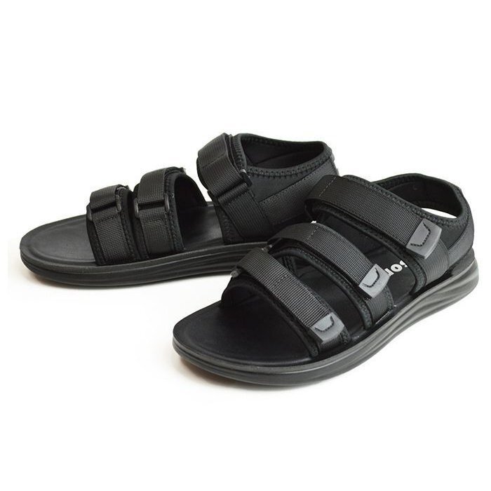 新品■24.5~25cm メンズ スポーツ サンダル スポサン 軽量 ベルクロ マジックテープ ベルト アウトドア ビーチ シャワー 靴【エコ配送】拍卖