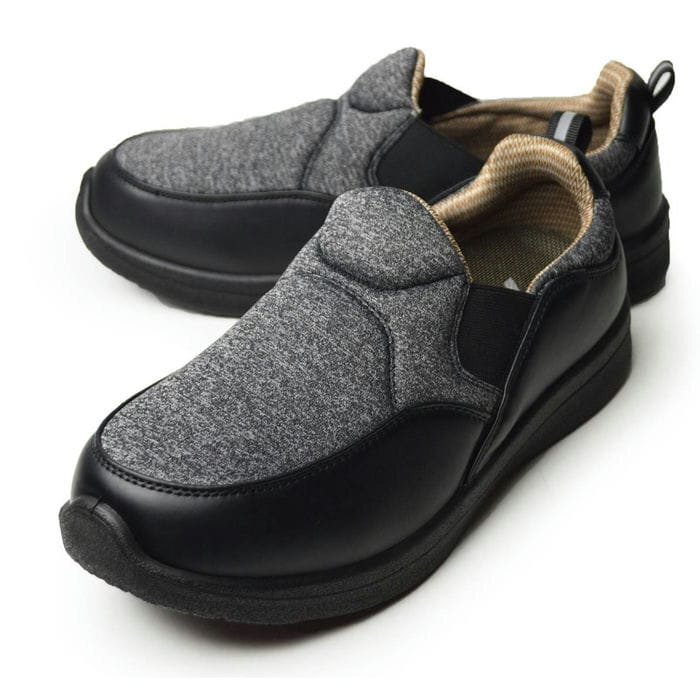 新品■25.5cm スリッポン 軽量 幅広 4E EEEE サイドゴア コンフォート カジュアルシューズ アウトドア 防滑 リハビリ 運動 靴【エコ配送】拍卖