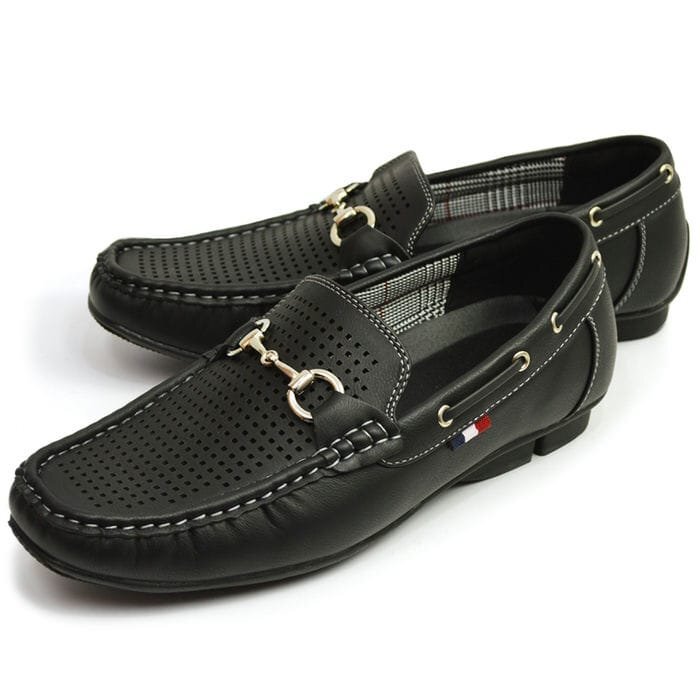 新品■26.5cm ドライビングシューズ メンズ スリッポン 軽量 防滑 ビットローファー パンチング ウォッシュ加工 モカシン 靴【エコ配送】拍卖