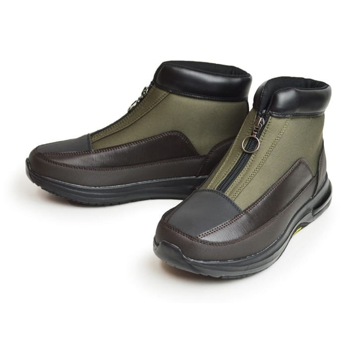 新品■26.5cm メンズ ブーツ 防水 防滑 フロントジップ GOODYEAR グッドイヤー 軽量 レイン対応 4E 幅広 ショート丈 アウトドア カジュアル拍卖