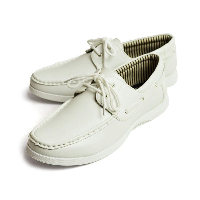 新品■26cm デッキシューズ モカシン カジュアル ローファー ドライビングシューズ スニーカー スムース マリン トリコ 大人【エコ配送】拍卖