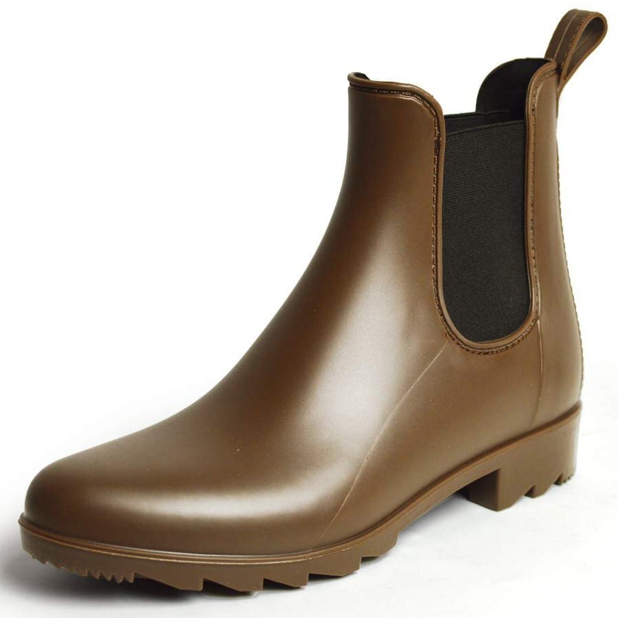 新品■24~24.5cm レディース 防水 ブーツ サイドゴア 防滑 レイン シューズ ブーティ 長靴 雨 ショート丈 婦人靴 スノー ウインター拍卖