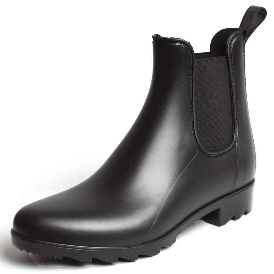 新品■24~24.5cm レディース 防水 ブーツ サイドゴア 防滑 レイン シューズ ブーティ 長靴 雨 ショート丈 婦人靴 スノー ウインター拍卖