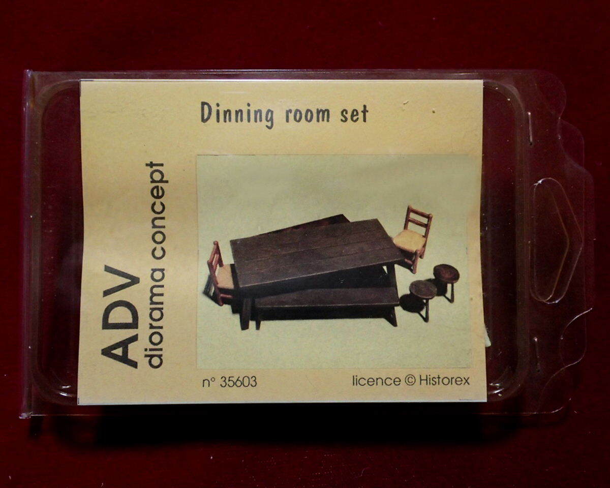 ★ADV アズムット(35603) 1/35 ダイニングルームセット(ヨーロッパの家具) Dinning room set(レジン製) ジオラマコンセプト(定形外180円他)拍卖