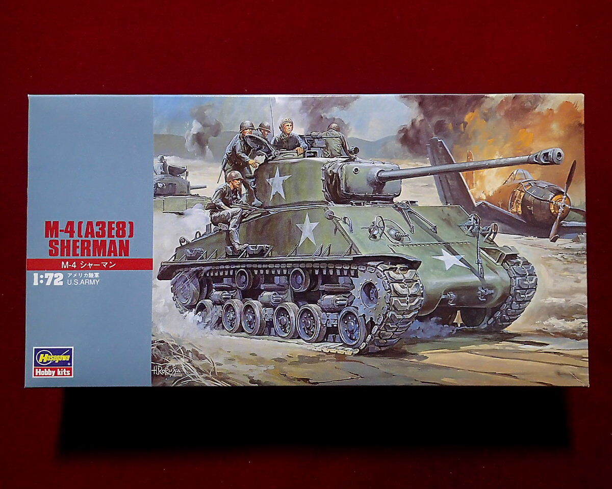 ★ハセガワ(31115:MT15) 1/72 アメリカ軍中戦車 M4A3E8 シャーマン /戦車兵2体付(定形外390円他)拍卖