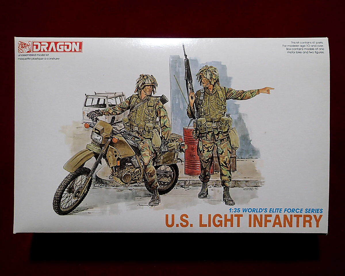 ★ドラゴン(3009) 1/35 現用 US ライトインファントリー 米軍兵士2体/オフロードバイク1台付(クリックP:185円他)拍卖