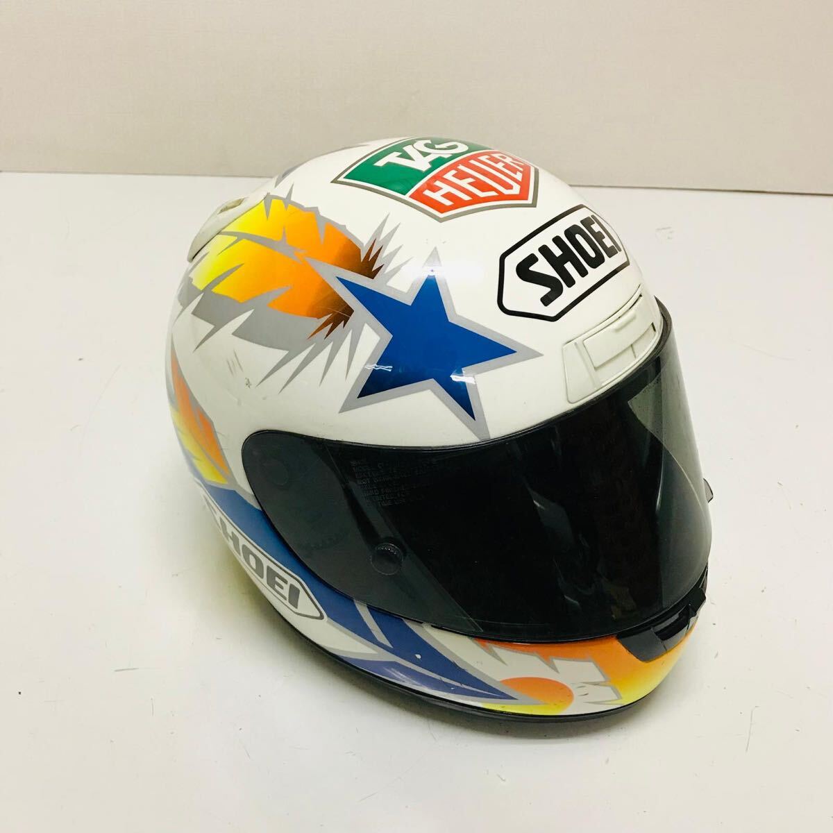 SHOEI NORICK ノリックレプリカ 阿部典史 タグホイヤーフルフェイス Lサイズ 59-60cm 中古品拍卖