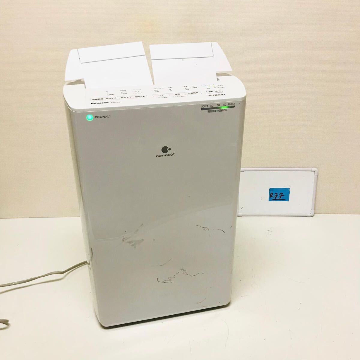 Panasonic パナソニック 衣類乾燥除湿機 衣類乾燥除湿器 ホワイト ナノイー nanoe 除湿機 F-YHVX120 動作確認済み 中古品拍卖