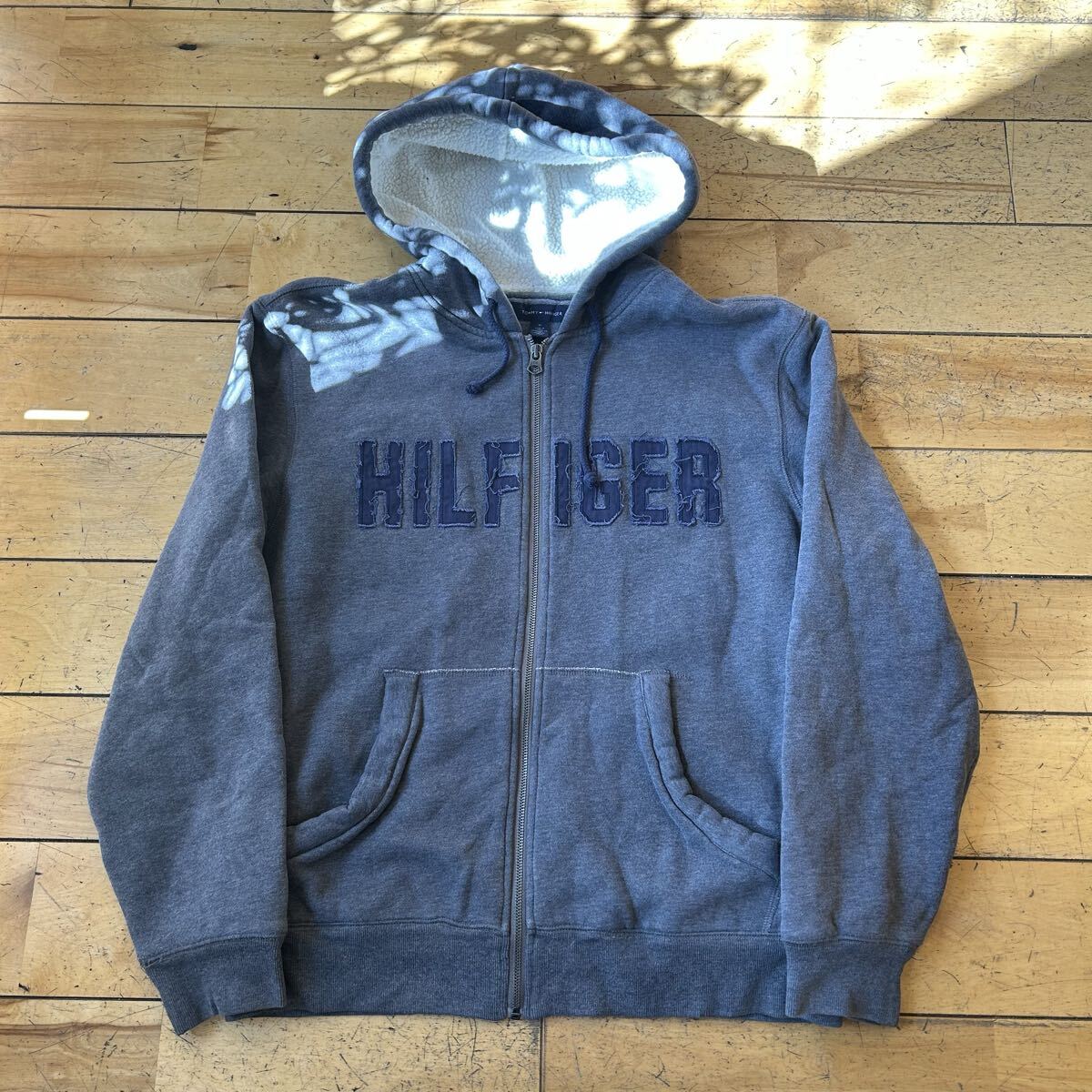 ★TOMMY HILFIGER/トミーヒルフィガー/ジップアップパーカー/スウェットパーカー/裏ボア/メンズ/Mサイズ拍卖
