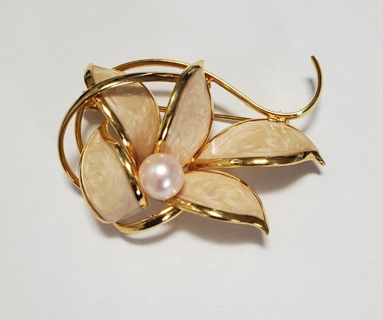 アコヤ 本真珠 パール 大粒 ブローチ レディース アクセサリー 10,5g 美品拍卖