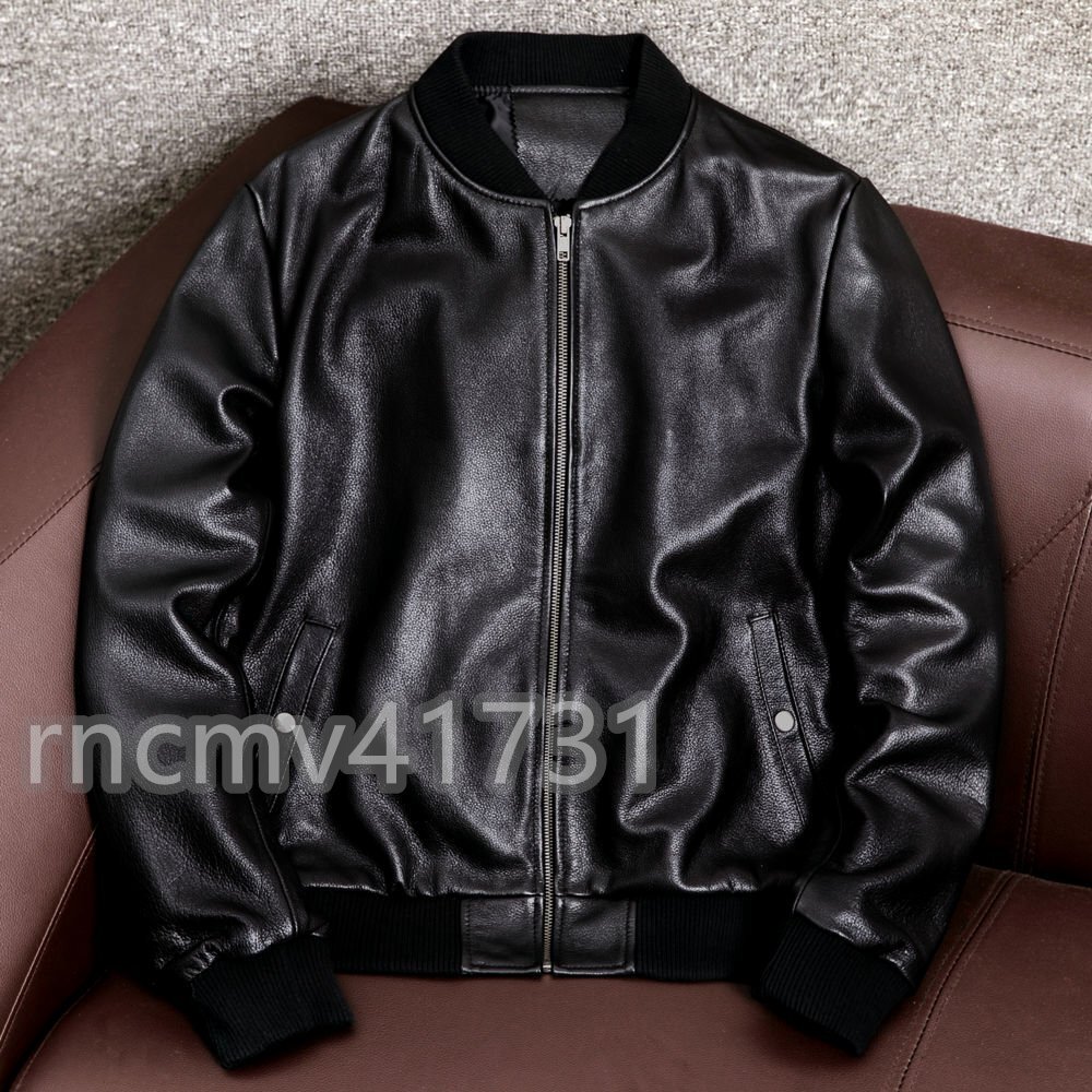 「81SHOP」特価★牛革ジャケットメンズショートカジュアルレザージャケッ本革 革ジャン メンズファッション S~5XL拍卖