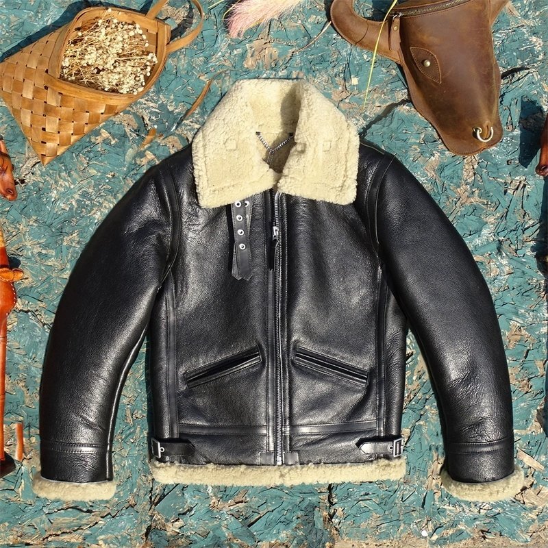 「81SHOP」高級B-3超防寒ムートン フライトジャケット羊革 毛皮一体 ブルゾン最上級 レザージャケット本革 M-2XLサイズ拍卖