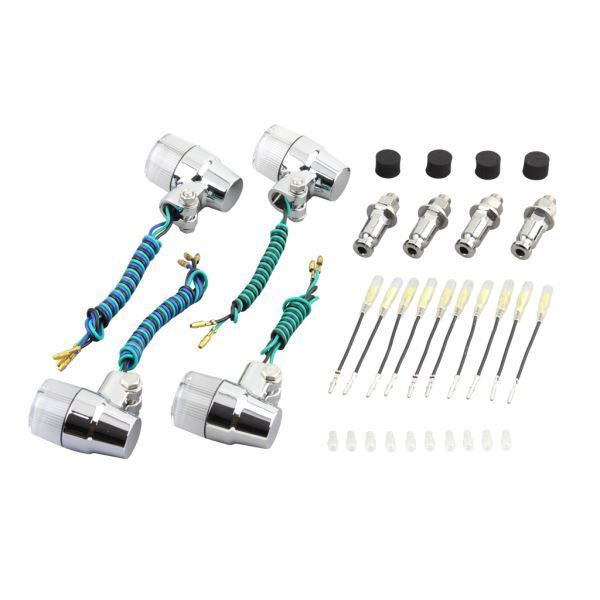 ゼファー1100/ZEPHYR1100/RS(-2000) 用 スーパーバイクミニタイプ ウインカーKIT メッキボディ/クリアーレンズ|ポッシュフェイス/POSH拍卖