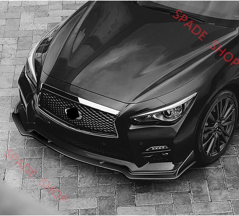 日産 V37 スカイライン タイプSP フロントリップスポイラー 前期 ハイブリッド 350GT フロントバンパー スポイラー黒拍卖