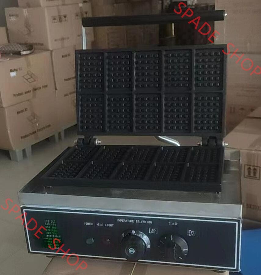 長方形 ワッフル マシン 10個焼き ワッフルメーカー 単相100V業務用厨房機器飲食店店舗用品拍卖