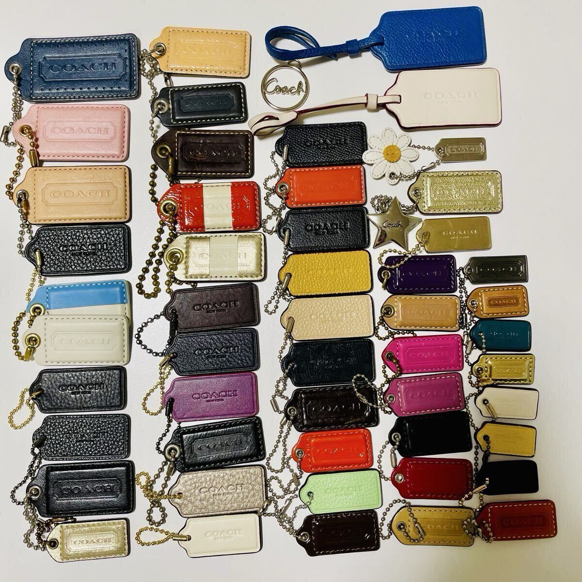 1円〜 COACH コーチ チャーム キーホルダー バッグチャーム タグ 50点 まとめ レザー メタル 拍卖