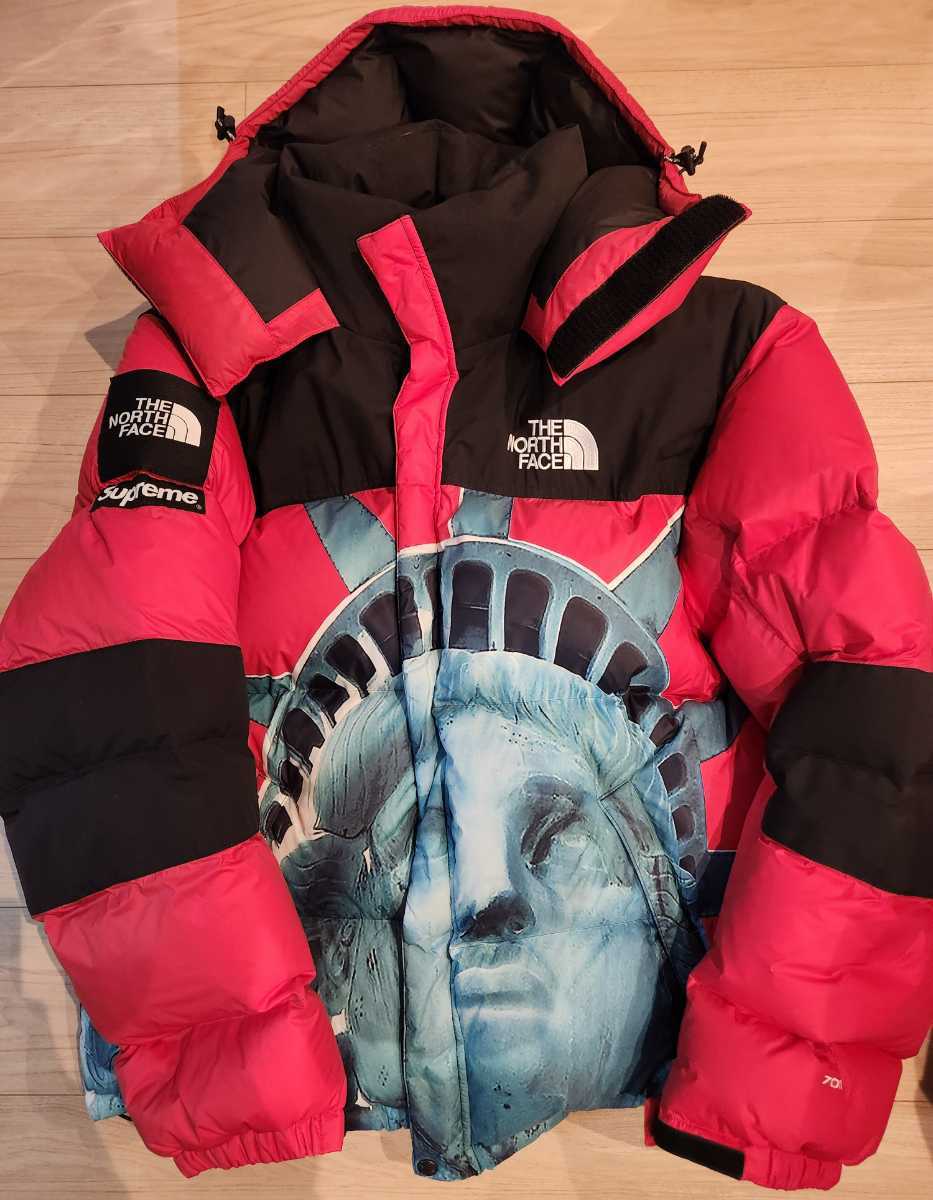 サイズL Supreme The North Face Statue of Liberty Baltoro Jacket シュプリームノースフェイス バルトロジャケット 赤 黒 白 ダウン拍卖