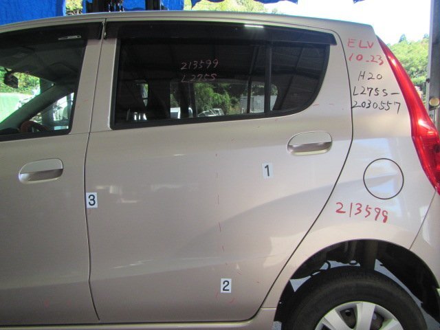 【個人宅配送不可】ダイハツ ミラ L275S H25年式 ■左リアドア【カラー/ローズ系】中古 ★213599拍卖