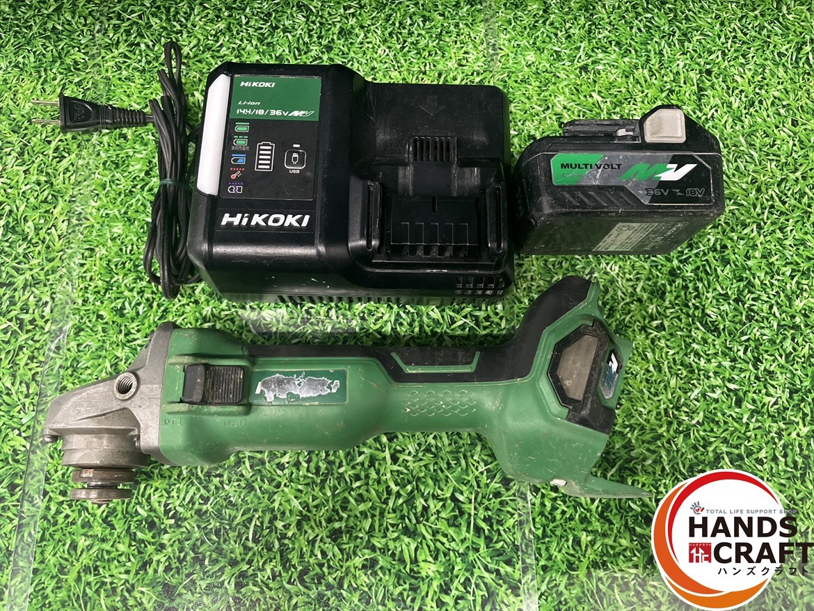 【中古】HiKOKI G3610DA(XP) ディスクグラインダ 36V 本体 バッテリ×1 充電器 ケース無【ハンズクラフト沖縄豊見城店】拍卖