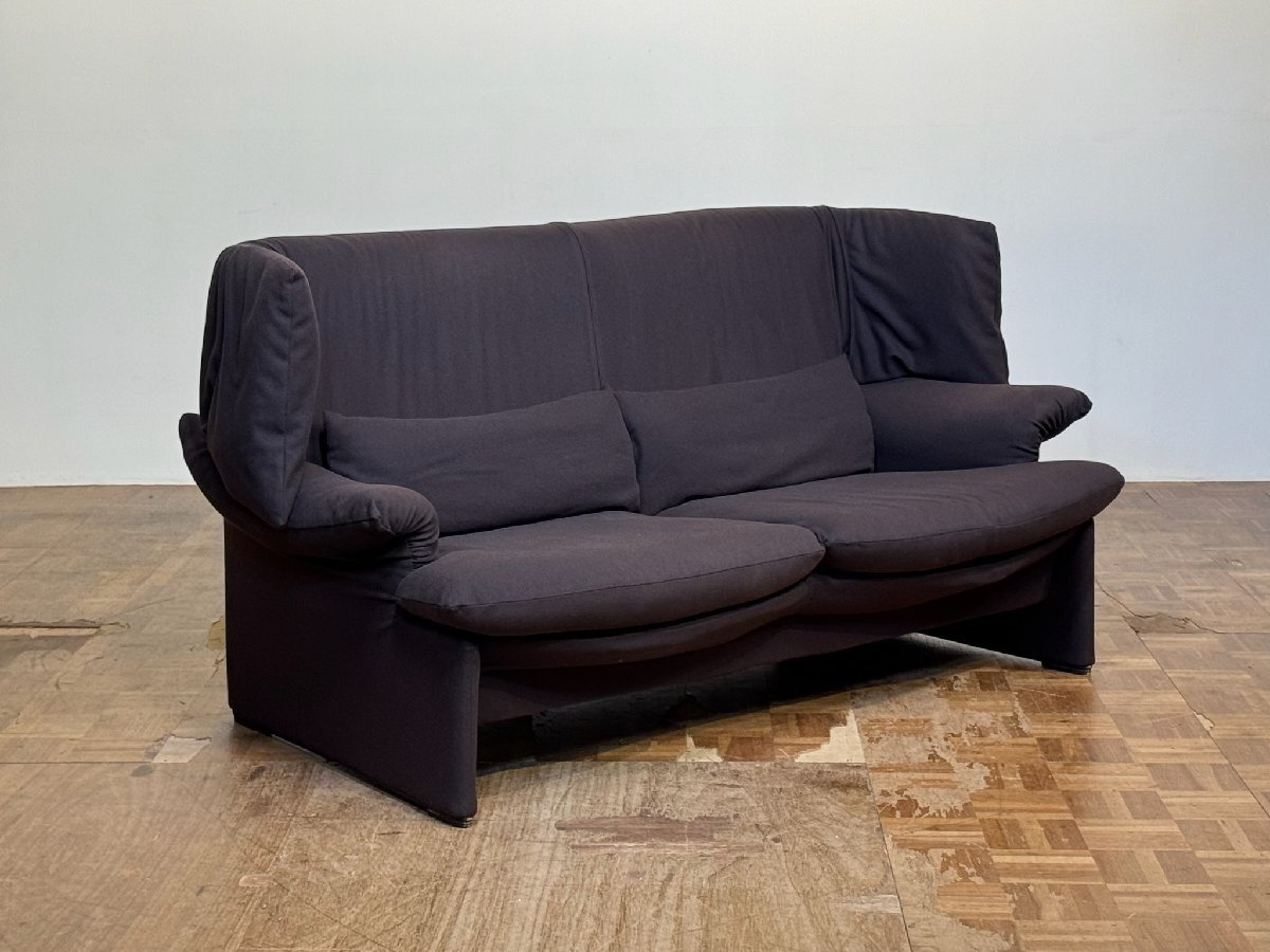ss01282|Cassina 名作 Vico Magistretti PORTOVENERE/ポルトヴェーネレ ウィングバックトリプルソファ|カッシーナ B&Bイタリア 大塚家具拍卖