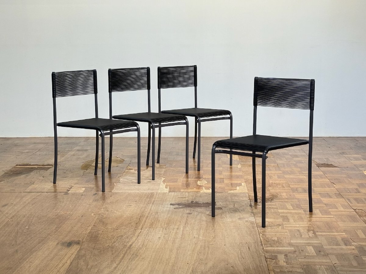 ps0123/|Cassina ixc MoMAコレクション名作 Giandomenico Belotti 100 SPAGHETT/スパゲティ アイコンダイニングチェア×4|カッシーナ拍卖