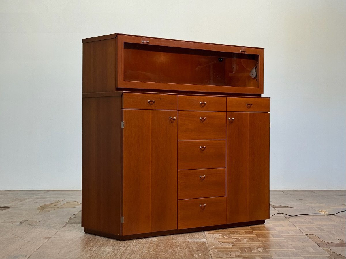 -ts0263|arflex デザイン賞名作 Cini Boeri ウォールナット材 STLIPS/ストリプス ディスプレイサイドボードキャビネット|アルフレックス拍卖