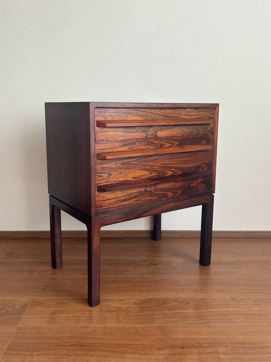 ②山品木工 1970's ヴィンテージ ブラジリアンローズウッド材 チェスト|北欧 サイドボード デンマーク ウェグナー 天童 ジョージネルソン拍卖