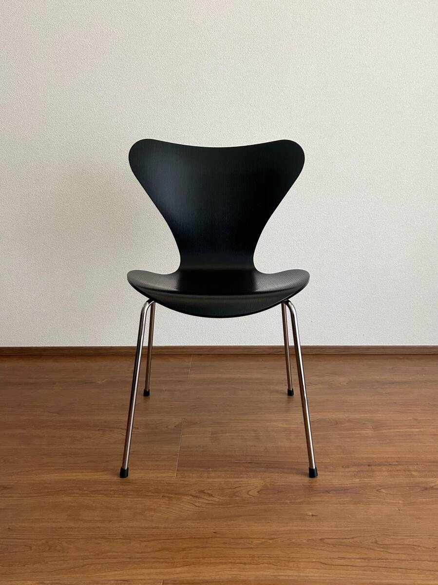 ①Fritz Hansen フリッツハンセン アルネ・ヤコブセン セブンチェア ブラック カラードアッシュ 正規品 デンマーク|ウェグナー アクタス拍卖
