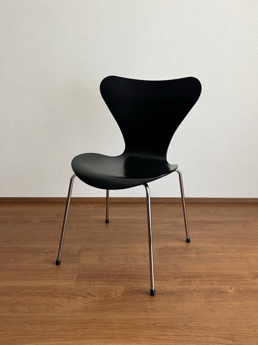③Fritz Hansen フリッツハンセン アルネ・ヤコブセン セブンチェア ブラック カラードアッシュ 正規品 デンマーク|アルテック イームズ拍卖