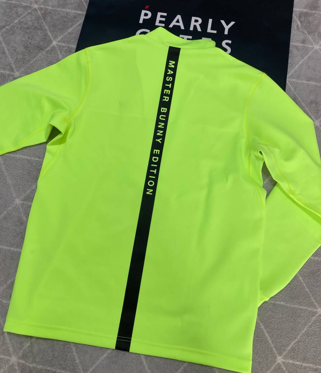 新品 パーリーゲイツ マスターバニー ベアスムース 長袖ハーフジップシャツ(5)サイズL/黄 MASTER BUNNY 22000拍卖