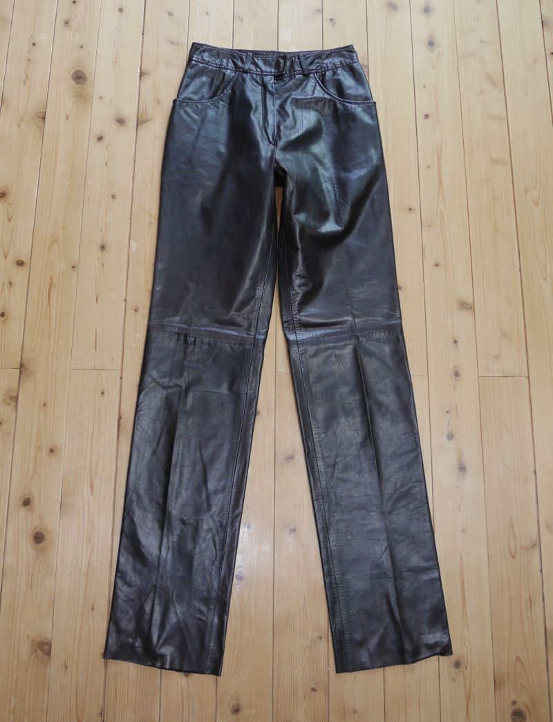 牛革パンツ カウレザーパンツ ナッパレザーパンツ 子牛革パンツ 本革パンツ拍卖