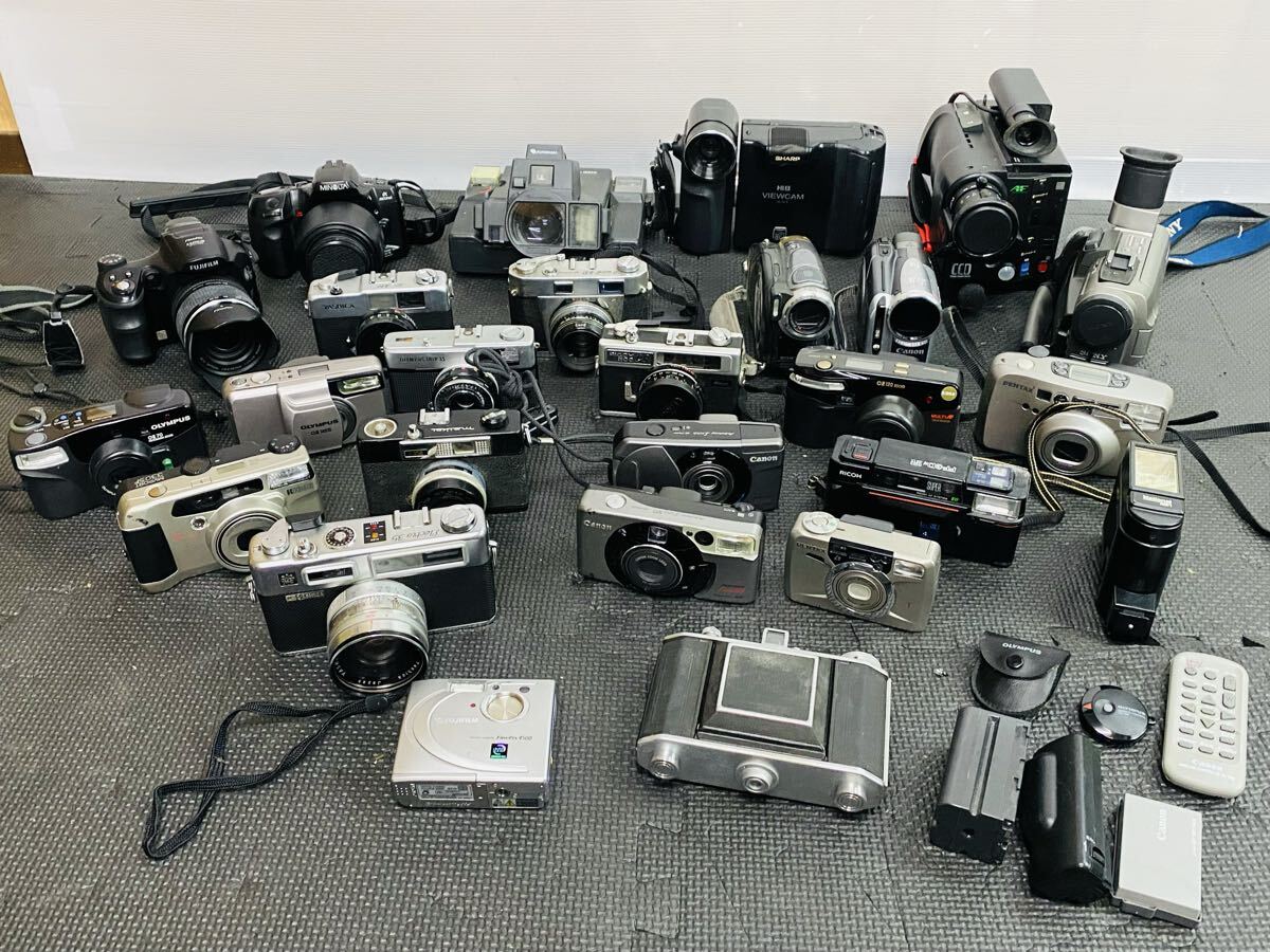 ★ カメラ25台 カメラアクセサリー まとめ売り OLYMPUS PENTAX MINOLTA FUJIFILM デジタルカメラ フィルムカメラ ビデオカメラなど拍卖