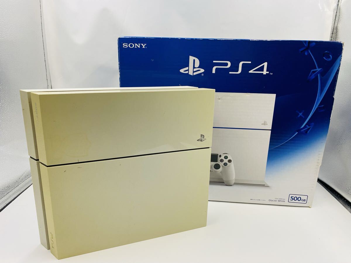 ▲ SONY ソニー PlayStation4 プレイステーション4 PS4 CUH-1100A ホワイト 元箱付き 電源コードなし 通電確認済み拍卖