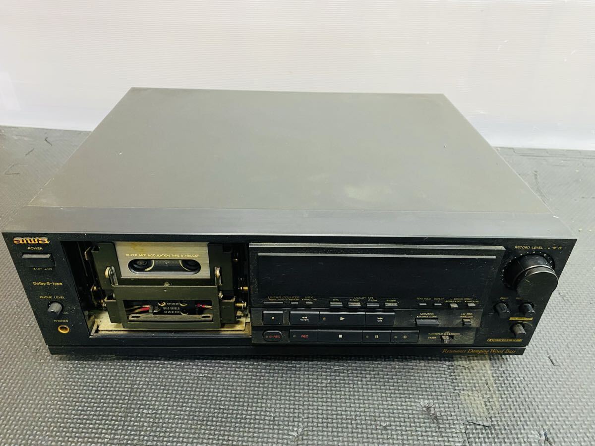 ◇ AIWA アイワ STEREO CASSETTE DECK ステレオ カセットデッキ XK-S7000 オーディオ機器 通電確認済み ジャンク品拍卖