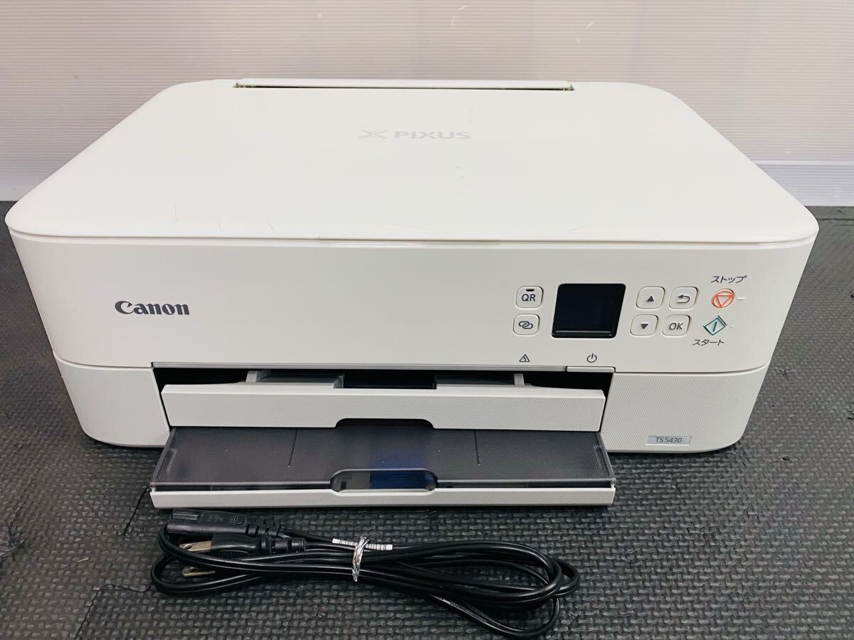 ■ Canon PIXUS キャノン ピクサス TS5430 インクジェット プリンター 複合機 ホワイト 通電確認済み拍卖