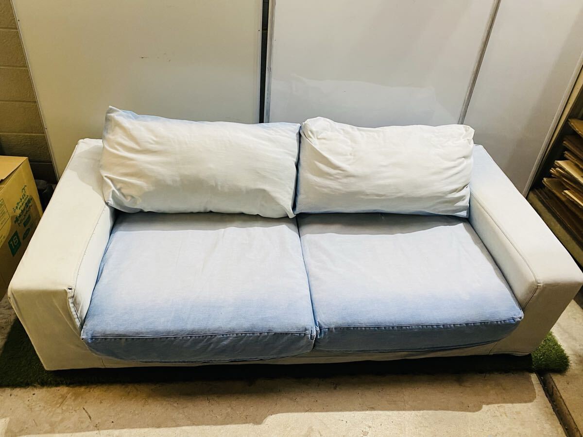 ◇ journal standard Furniture ジャーナルスタンダードファニチャー FRANKLIN SOFA DENIM フランクリンソファ デニム 2人掛けソファ拍卖