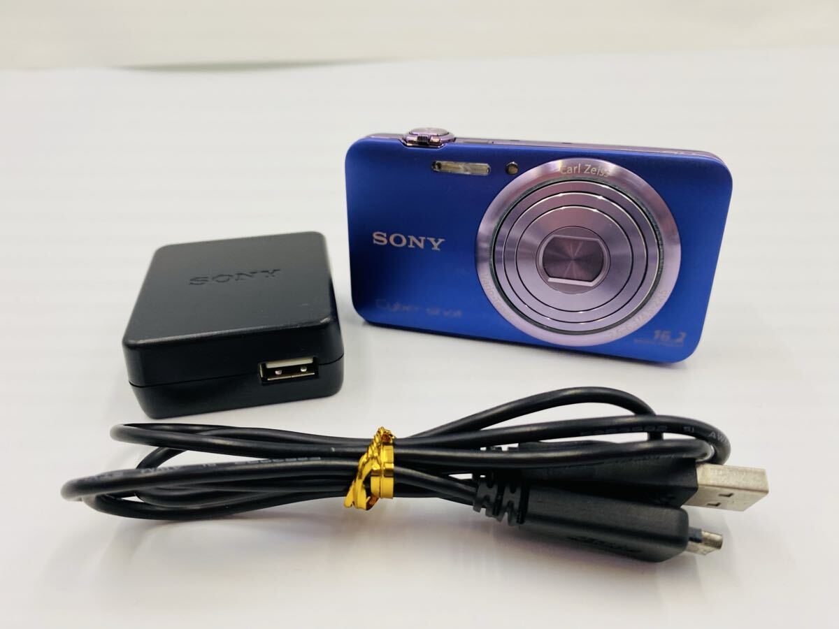 ◆ SONY Cyber-shot ソニー サイバーショット コンパクトデジタルカメラ DSC-WX7 パープル 充電器付き 通電確認済み拍卖