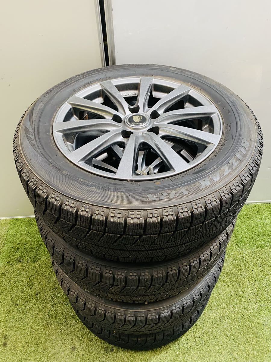 ■MANARAY SPORT マナレイスポーツ 16インチ×6 1/2j 5穴ホイール PCD114 BRIDGESTONE 205/60R16 スタッドレスタイヤ付きホイール4本セット拍卖