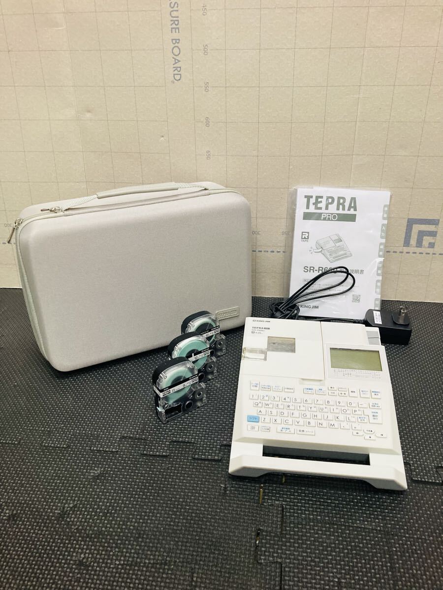 ■ KING JIM TEPRA PRO SR-R680 キングジム テプラ ラベルライター 文房具 事務用品 ソフトケース付 取説有 電源コード有 通電のみ確認済拍卖
