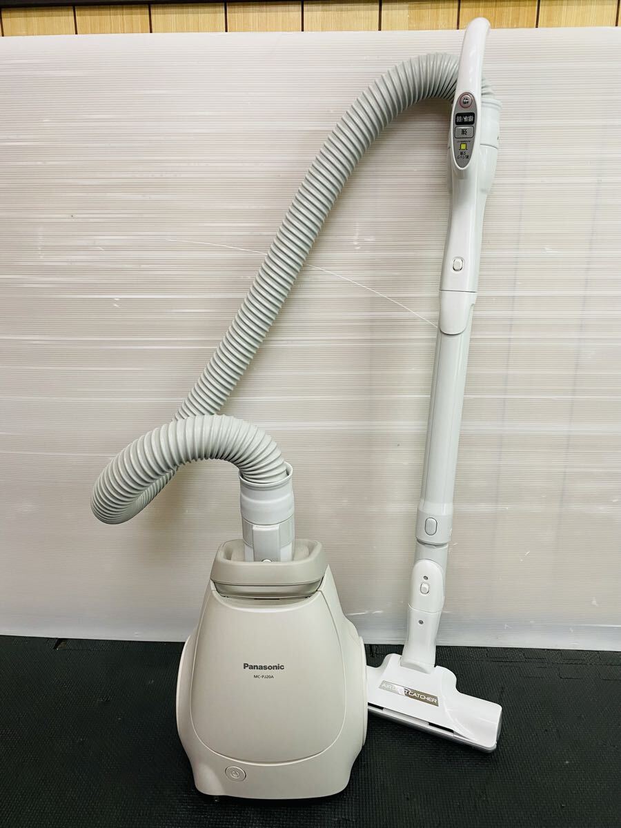 ◯ Panasonic パナソニック 電気掃除機 紙パック式掃除機 エアロノズル MC-PJ20A-C ベージュ 2021年製 通電確認済み拍卖