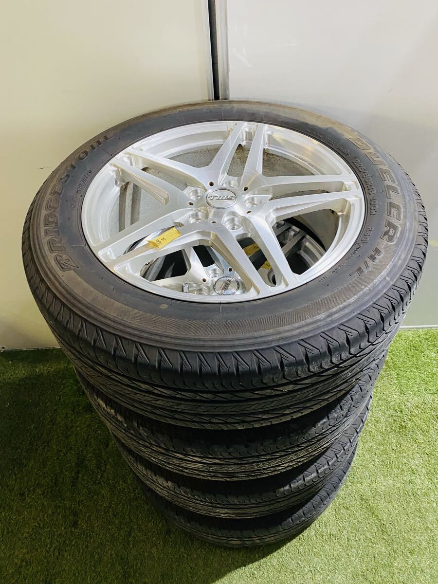 ◆ TWS FORGED 18インチ×7 1/2J 5穴ホイール PCD114 BRIDGESTONE 225/60R18 100H タイヤ付きホイール4本セット拍卖