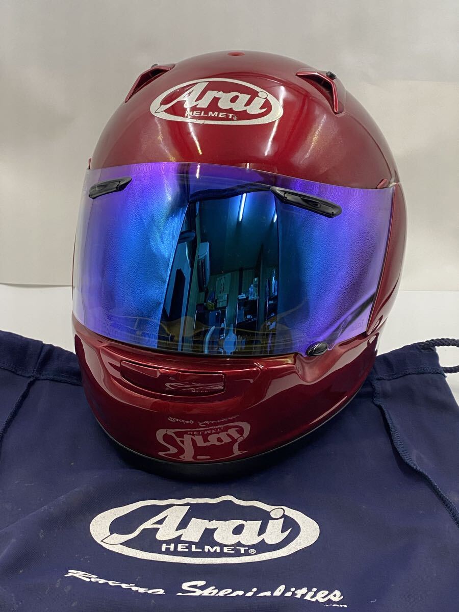 ◆ Arai アライ フルフェイスヘルメット SNELL Astro IQ XLサイズ(61-62cm)レッド 保存袋付き拍卖