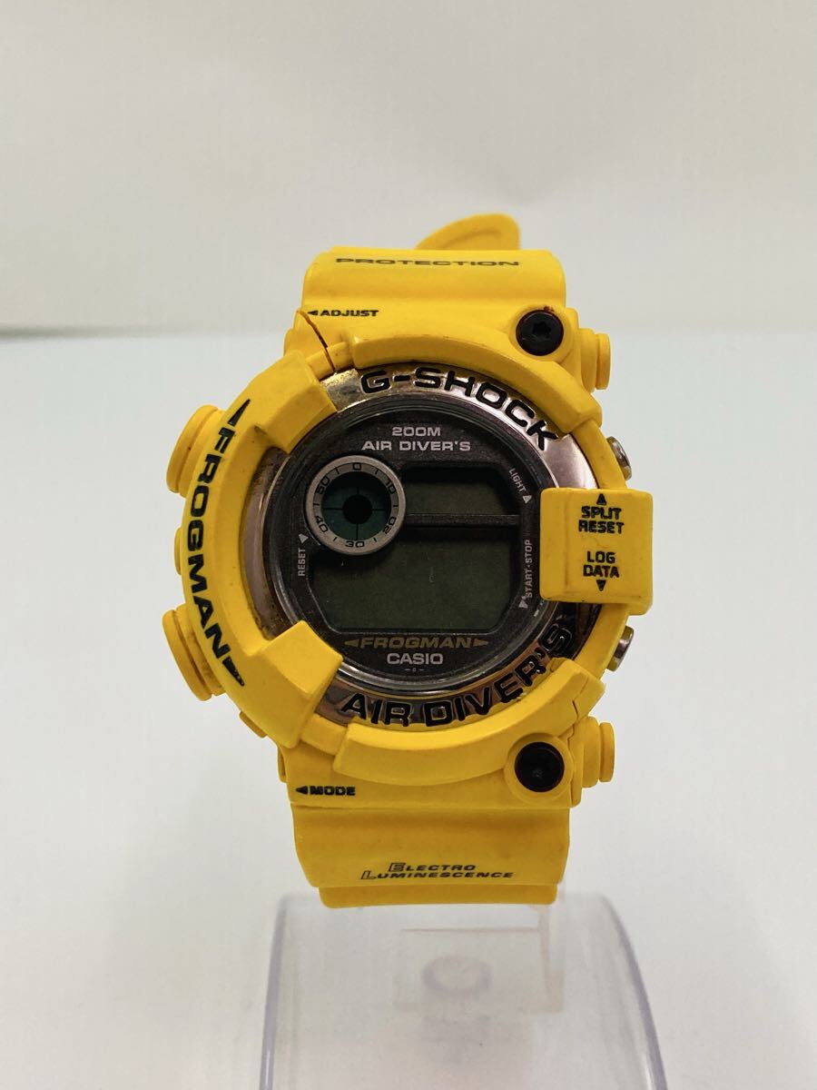 ◇ CASIO G-SHOCK FROGMAN DW-8250 カシオ フロッグマン ジーショック イエロー色 腕時計 時計 デジタル 不動品 通電未確認 劣化有拍卖