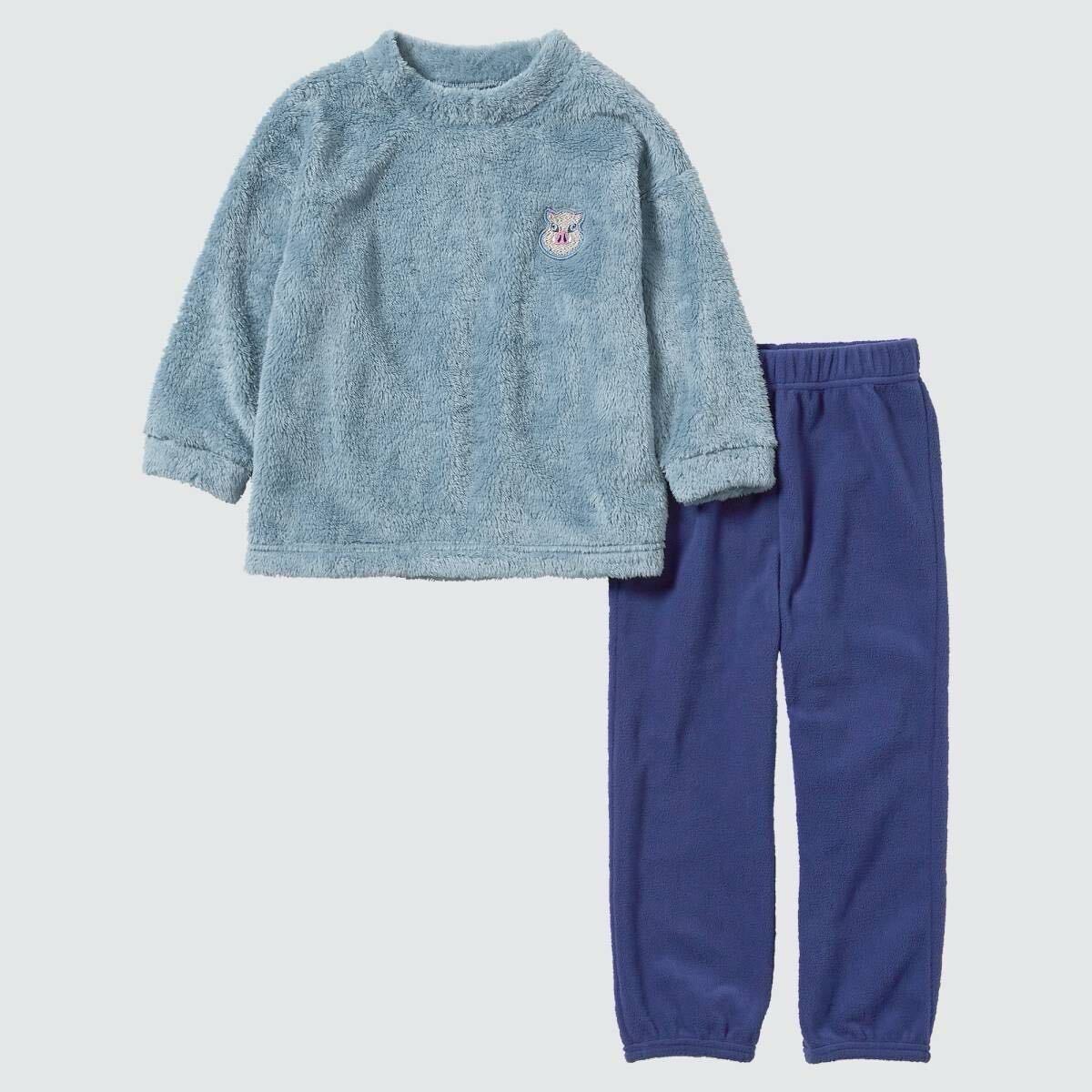 UNIQLO 鬼滅の刃 120 フリースセット パジャマ拍卖