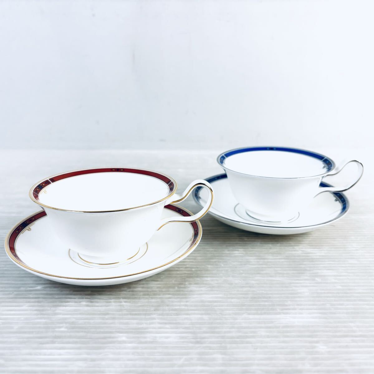 【美品】ウエッジウッド キングスブリッジ&コロラド ペア ティーカップ&ソーサー 計2客セット拍卖