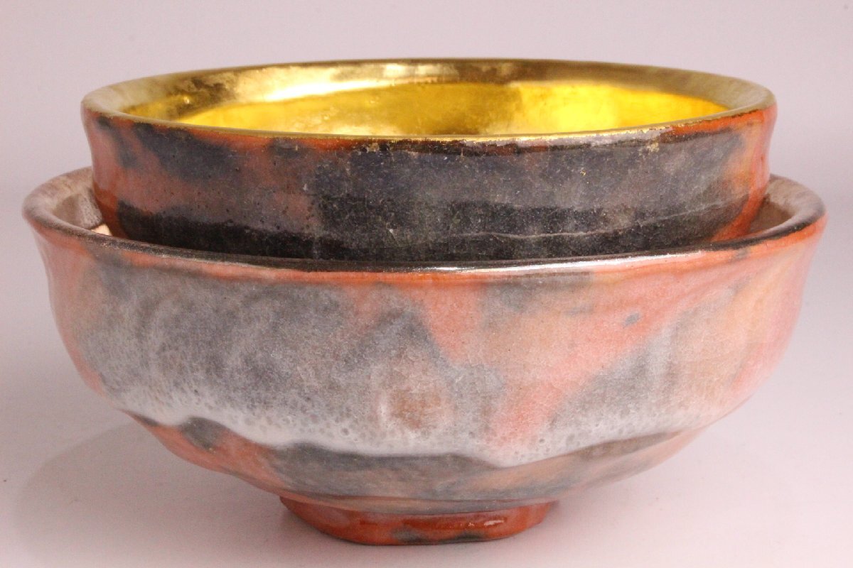 「狸庵RS」 大徳寺 小林太玄 老師 箱書 佐々木昭楽 作 嶋台茶碗「共箱・共布・保護布」/ ※未使用 京焼 楽焼 ☆本物保障☆u6r8e9u拍卖