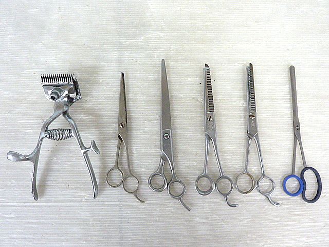 T834 現状品 理美容用品 まとめ TENSTAR TARO 等 セニング シザー スキバサミ 手動 バリカン はさみ ハサミ 鋏 理容 美容 理美容 散髪 店舗拍卖