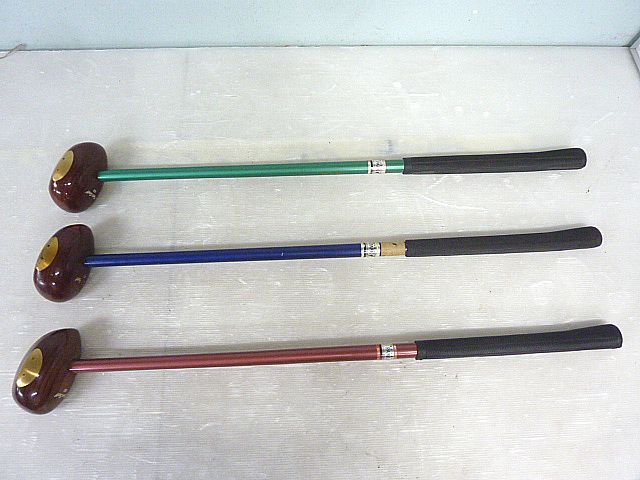 T842 パークゴルフ クラブ NTX 二タックス Park Golf GX IPGA 3本セット 全長約85cm 右利き スポーツ拍卖