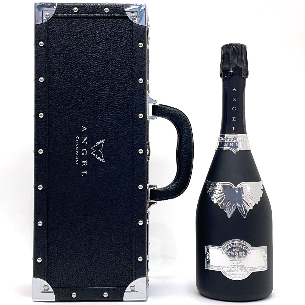 【未開栓】ANGEL CHAMPAGNE Brut BLACK /エンジェル ブラック ブリュット 750ml 12.5% 黒ボトル シャンパン 白 ケース付き拍卖